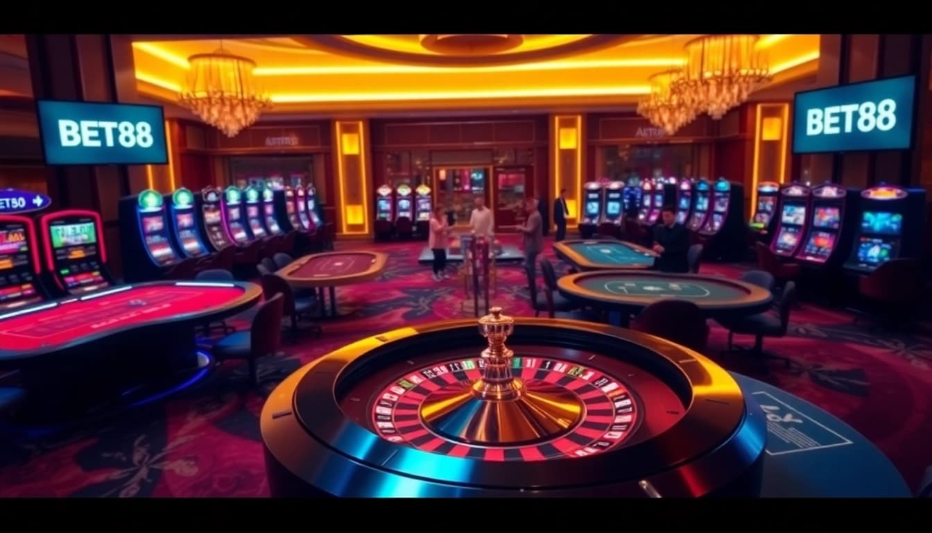 Experience thrilling moments at BET88 with vibrant casino tables and exciting games.