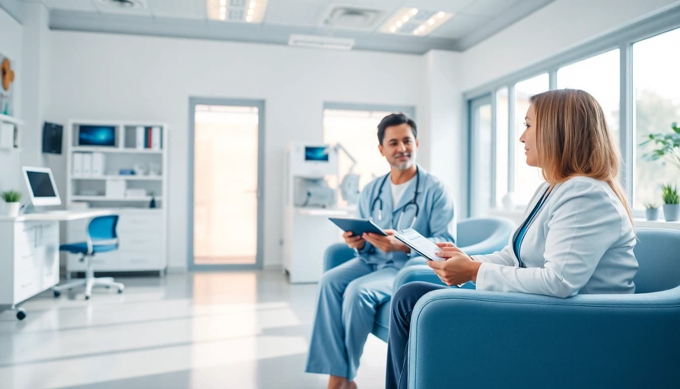 Impression von driada medical in einer modernen Arztpraxis, die Vertrauen und Professionalität ausstrahlt.