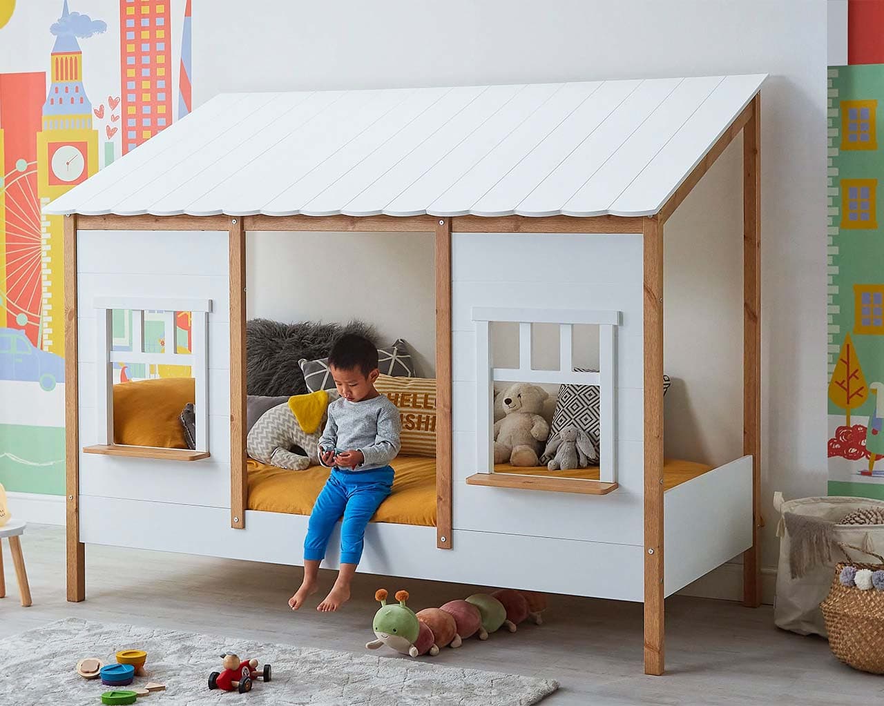 Harmonisches Design trifft auf Funktionalität – Hausbett 120x200