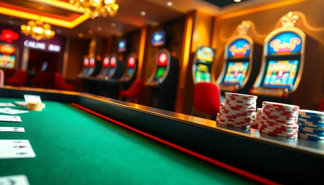 Erleben Sie die aufregende Welt des free online casino mit einem einladenden digitalen Casino-Szenario.