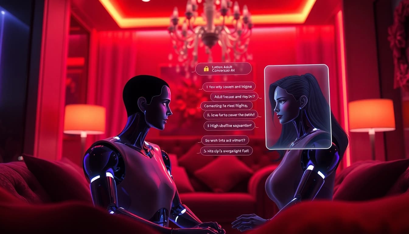 Engaging AI chat interface for stimulating porn ai chat conversations in a stylish environment.