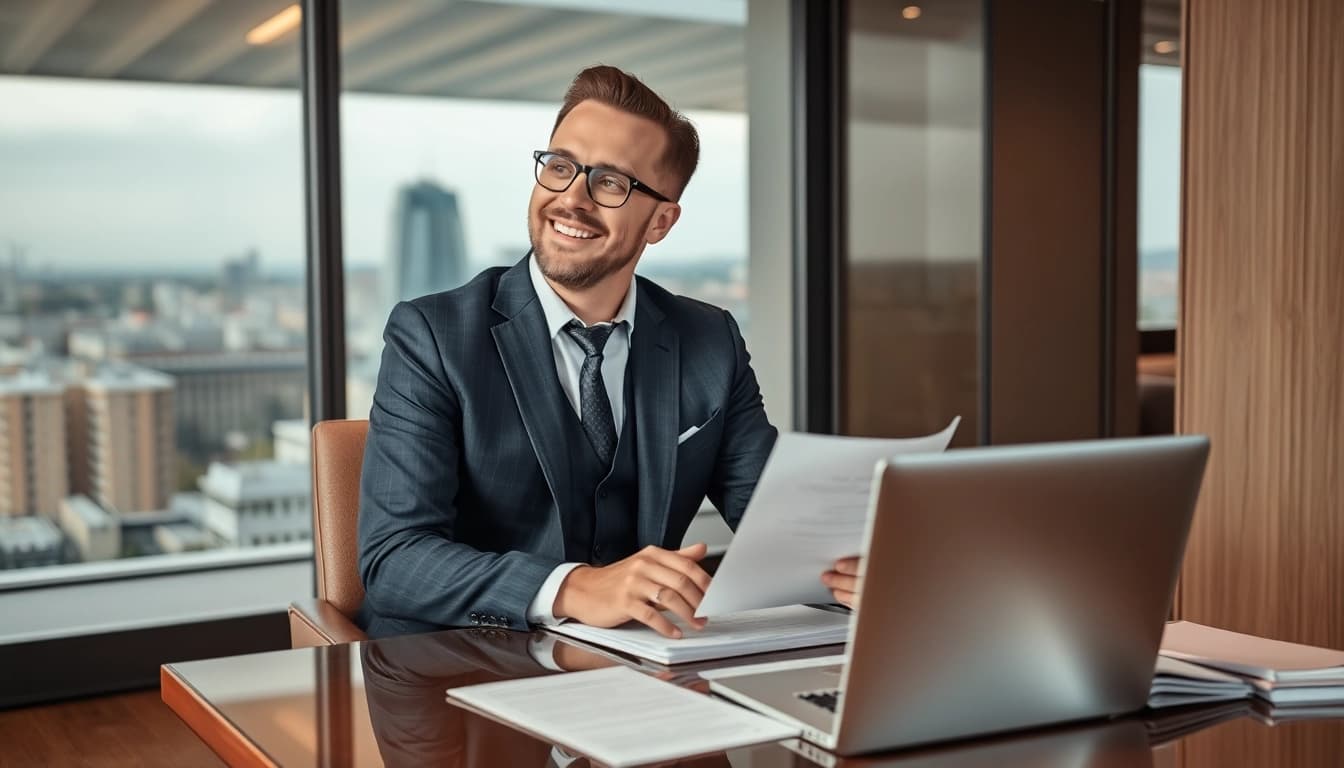 Headhunter Gastronomie berät Bewerber in einem modernen Büro.