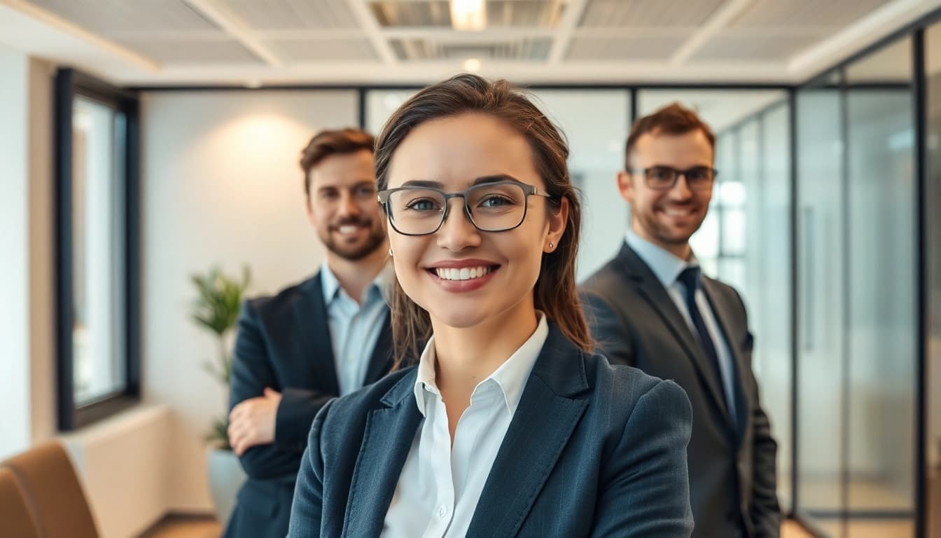 Unternehmensberatung durch Experten in einem modernen Büro, die innovative Lösungen entwickeln.