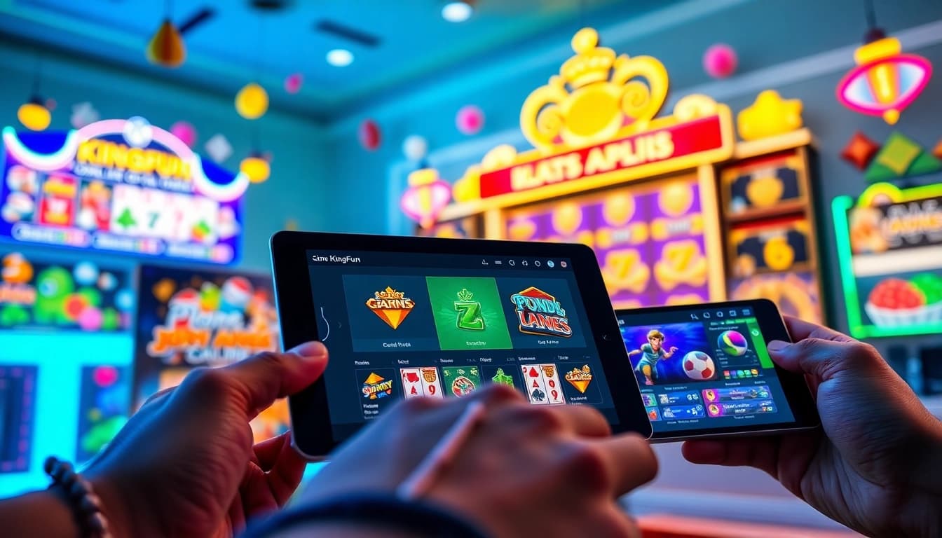 KINGFUN online gaming portal showcasing vibrant games and user-friendly interface.