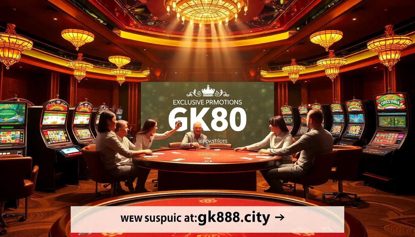 Scene of high-stakes gambling at https://gk88.city/ with festive Christmas decor and vibrant casino atmosphere.