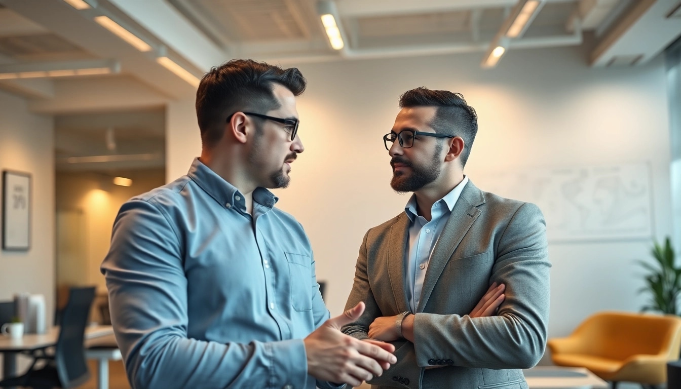 Professioneller Headhunter im Gespräch mit Fachkraft Vertrieb, Vertrauen aufbauen und Karrierechancen erörtern.