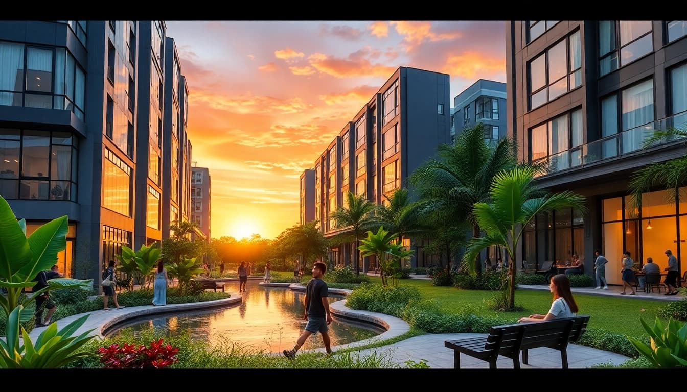 Explore the serenity of tampines st 95 ec with a modern residential complex surrounded by lush greenery.
