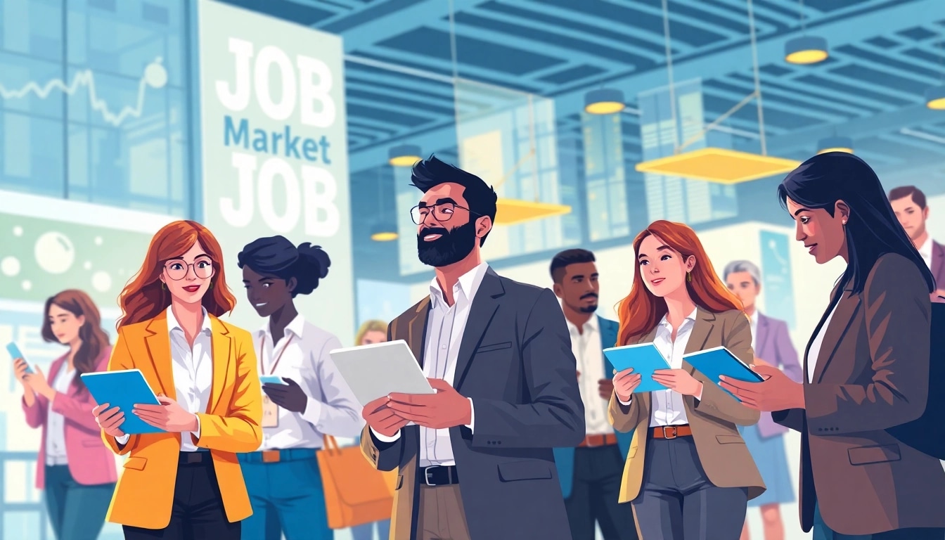 Engaging visual representation of Stellenangebote for job seekers featuring diverse professionals looking for opportunities.