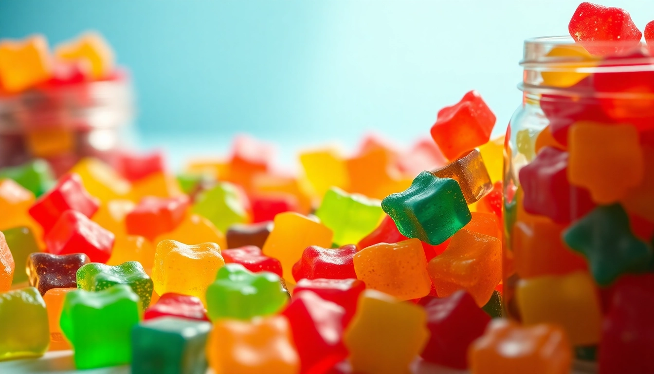 Indulge in these vibrant thc gummy bears packed with flavor and fun, set in a bright, playful arrangement.