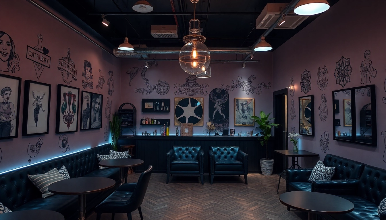 Besucher genießen eine Sitzung in einem Tattoo Studio München, bekannt für kreative Designs und professionelle Künstler.