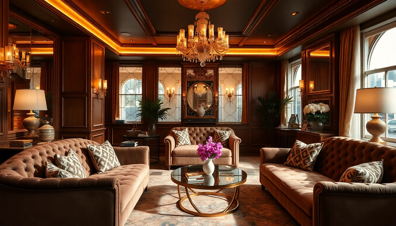 Luxury living room featuring elegant decor and plush furnishings for ultimate comfort.