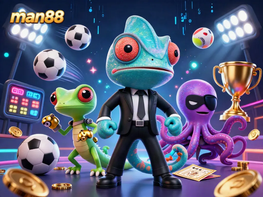 Experience thrilling sports betting action with man88 in a dynamic, vibrant, and engaging digital art scene.