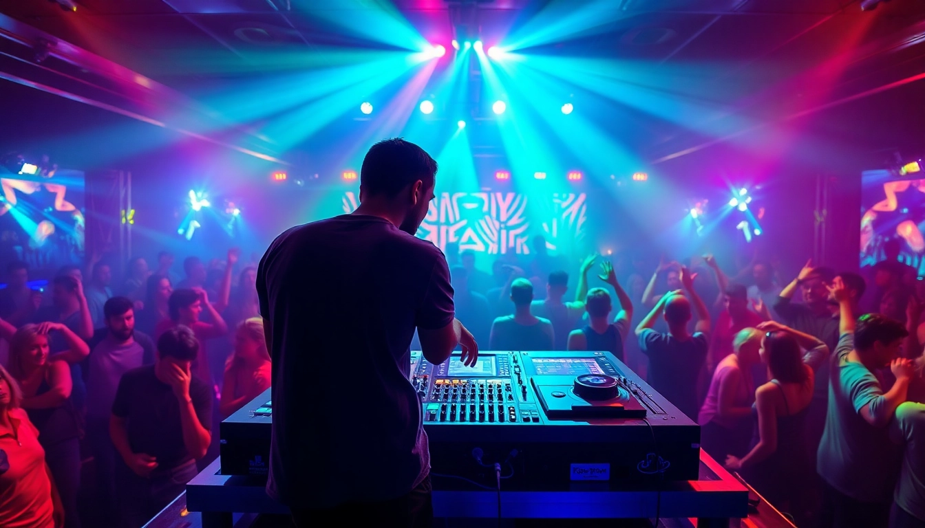 DJ in München begeistert das Publikum mit beeindruckendem Set in einer lebhaften Clubatmosphäre.