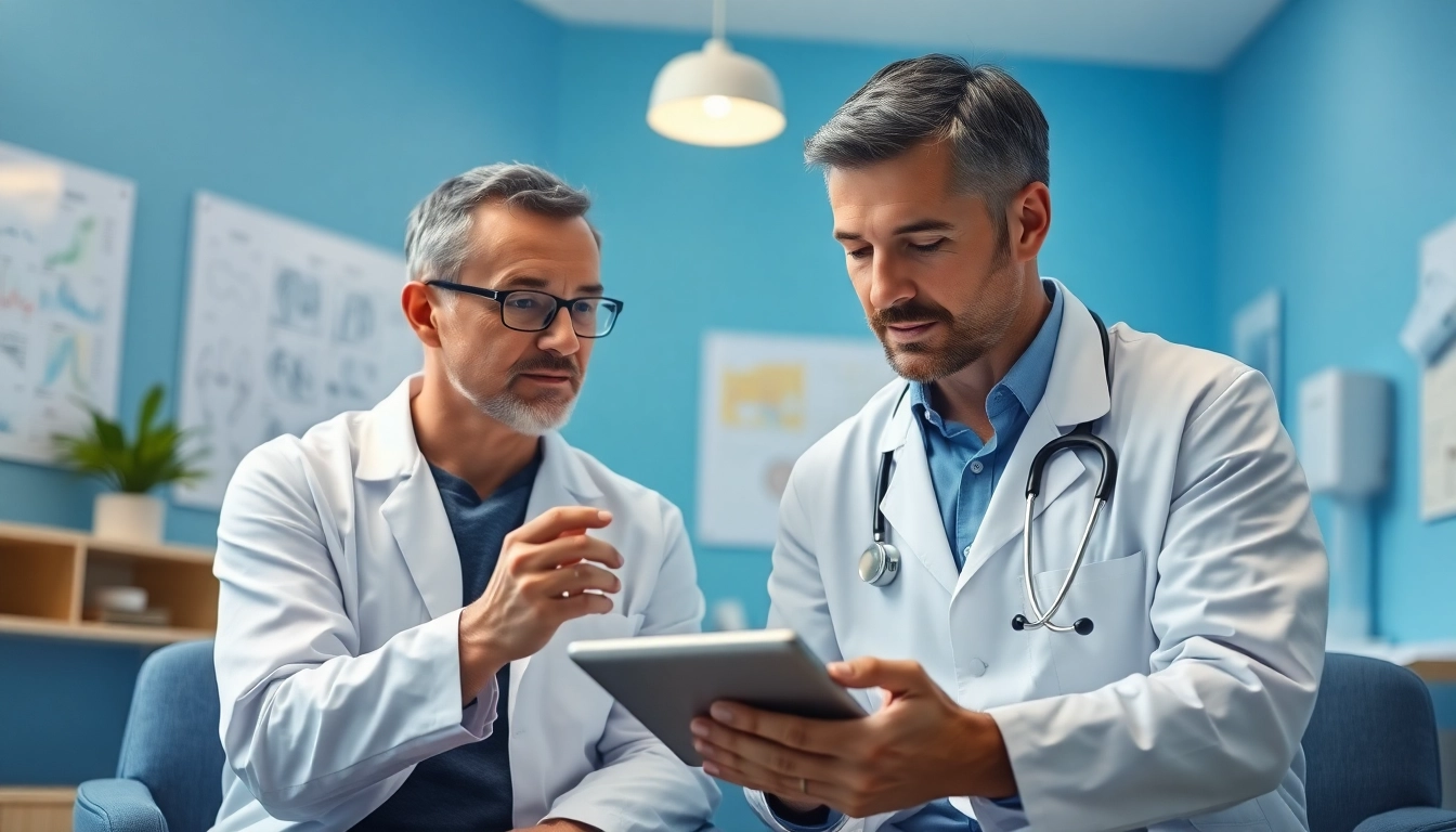 die Beratung zur driada medical mit einem Arzt im modernen Klinikumfeld.