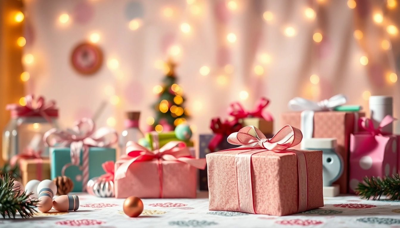 Kreative Geschenkideen, eine ansprechend verpackte Geschenkbox mit einzigartigen und handgemachten Geschenken