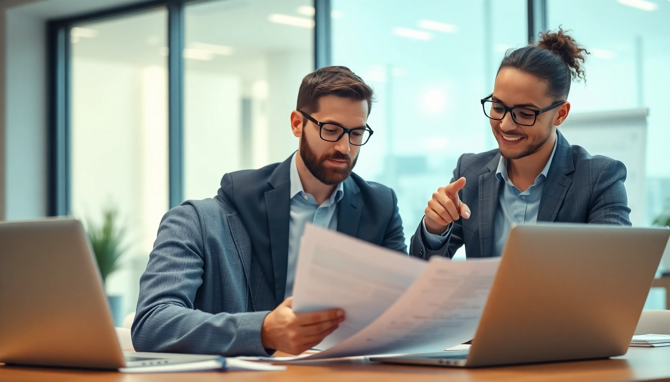 Headhunter Ingenieure consulting in a modern office setting with engaging facial expressions.