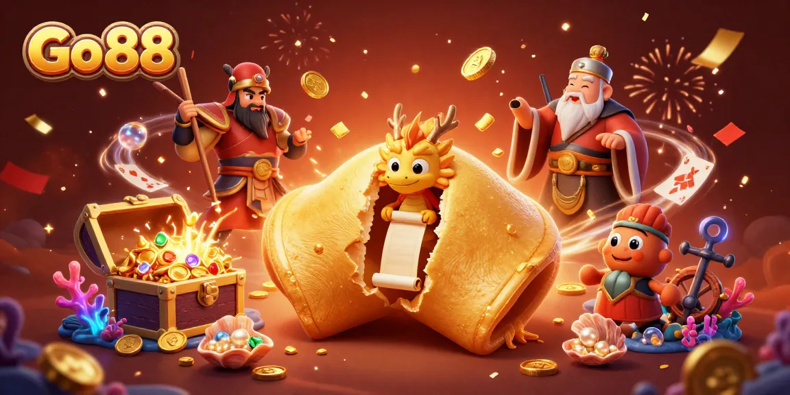 Experience thrilling gameplay with Go 88, featuring vibrant treasures and a wise dragon in a dynamic casino setting.