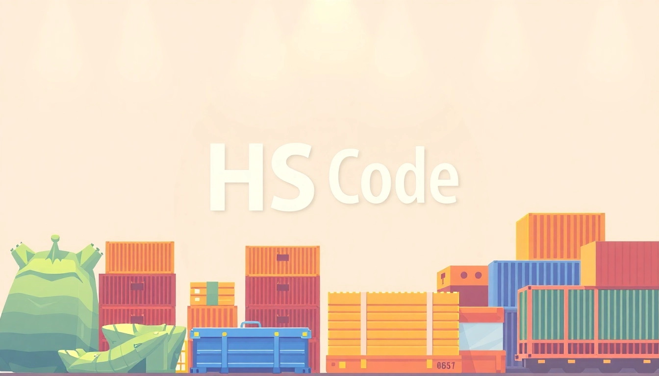 HS Code representation with diverse trade items highlighting global classification systems.
