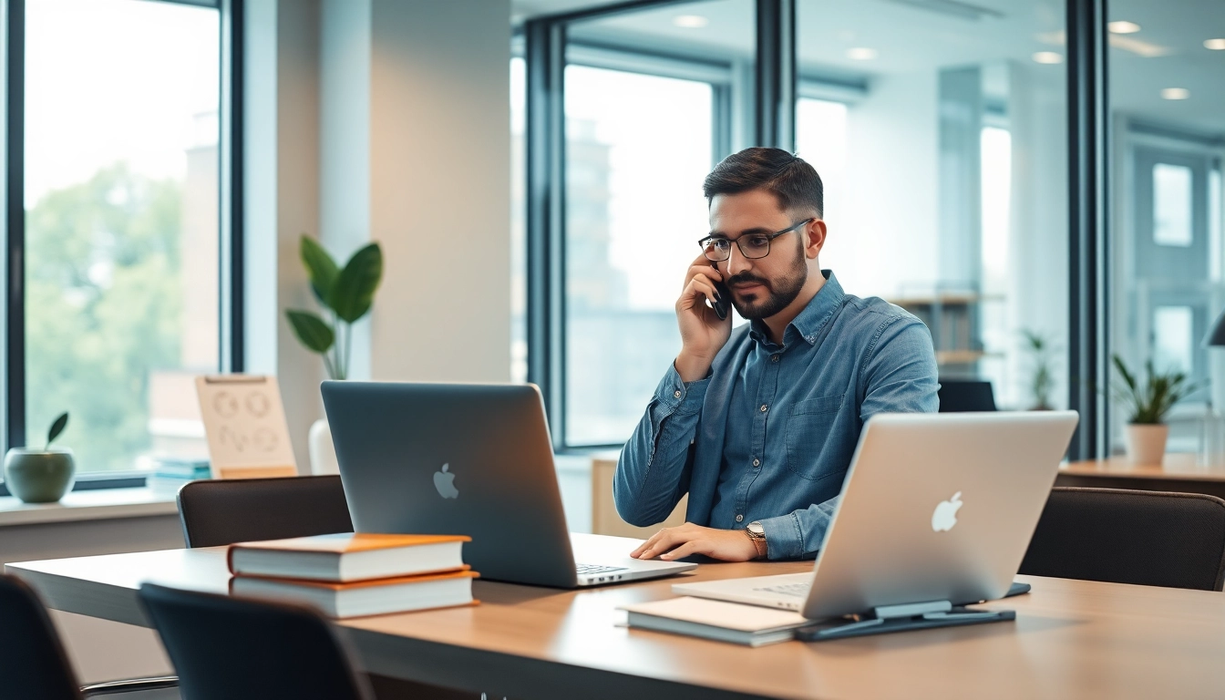 Headhunter Gesundheitswesen berät professionell medizinische Talente am Schreibtisch.