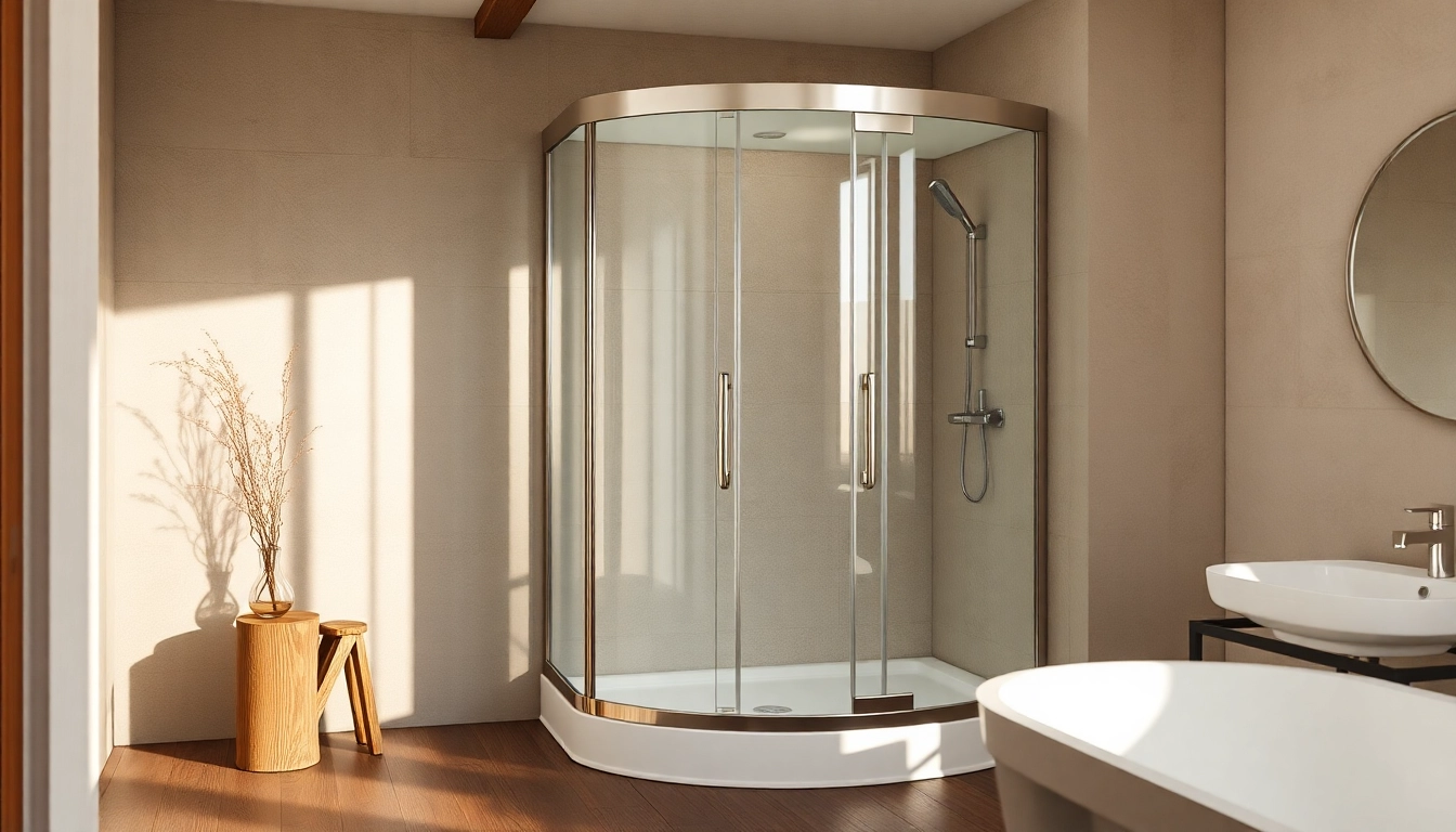 Duschkabine 80x80 als zeitgemäßes Designelement in einem modernen Badezimmer mit eleganten Akzenten.