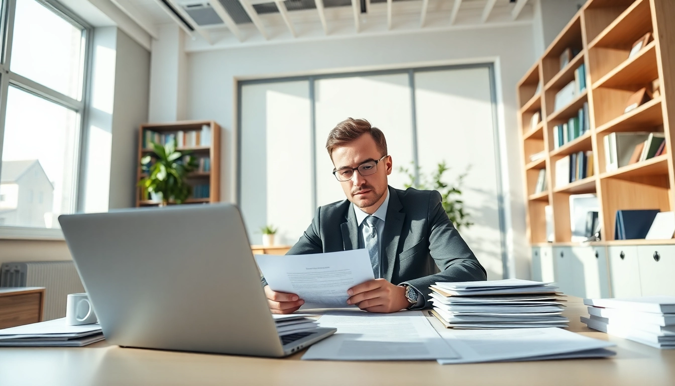 Zertifizierter Übersetzer arbeitet an juristischen Dokumenten und betont die Professionalität von vereidigten Übersetzern.