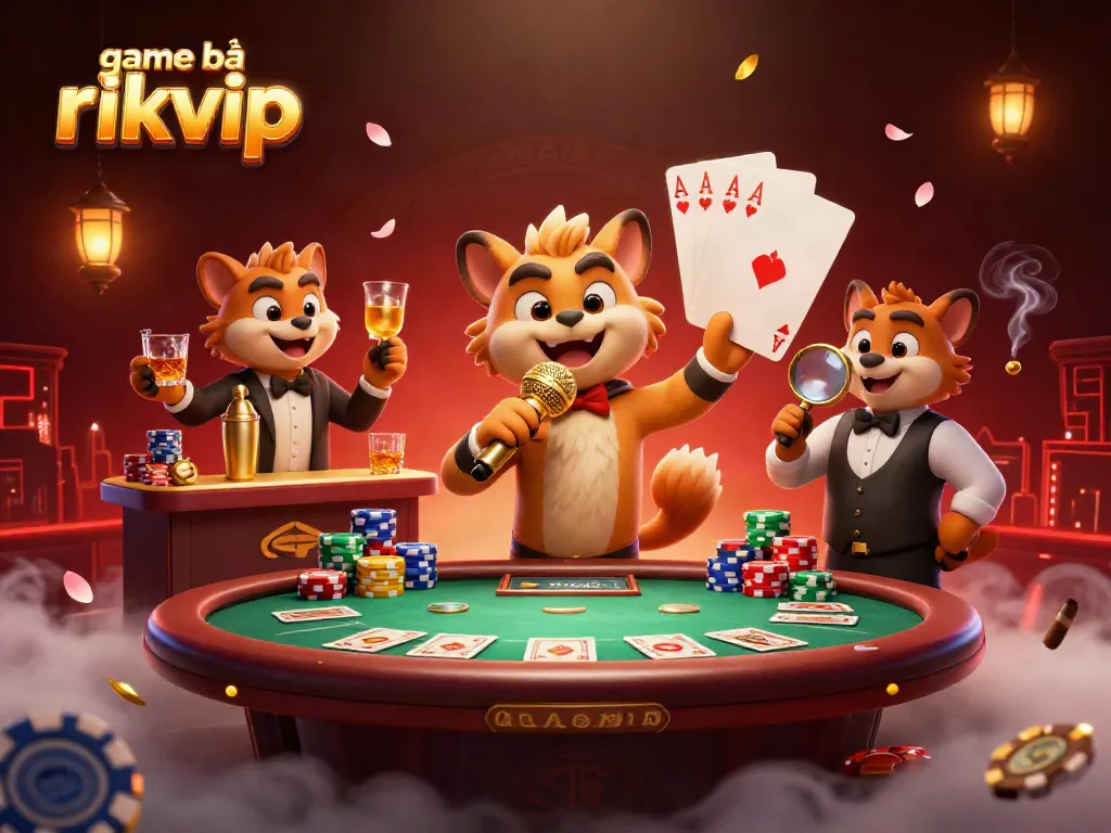 Enjoy thrilling gaming moments at game bài rikvip with cartoon hyenas in a vibrant casino atmosphere.