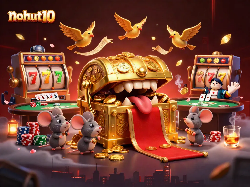 Spin fortune with nohut10 and win big at the slots with golden treasure chest charm.