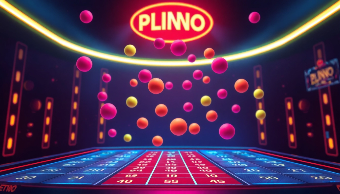 Entdecken Sie die spannende Plinko Casino Welt mit leuchtenden Kugeln, die durch das Spielbrett fallen.