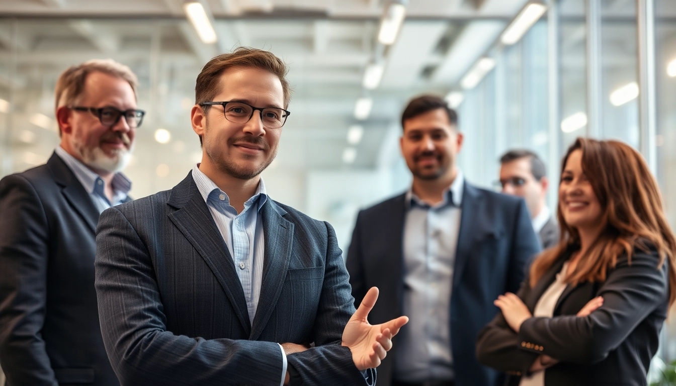 Interaktion zwischen Headhunter Ingenieure und Klienten im modernen Büro