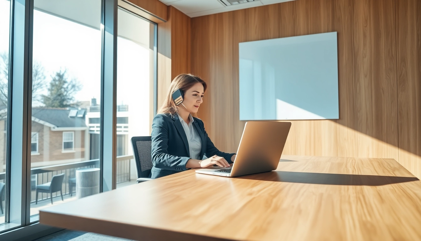 Headhunter IT, der aktiv mit Kandidaten in einem modernen Büro kommuniziert.