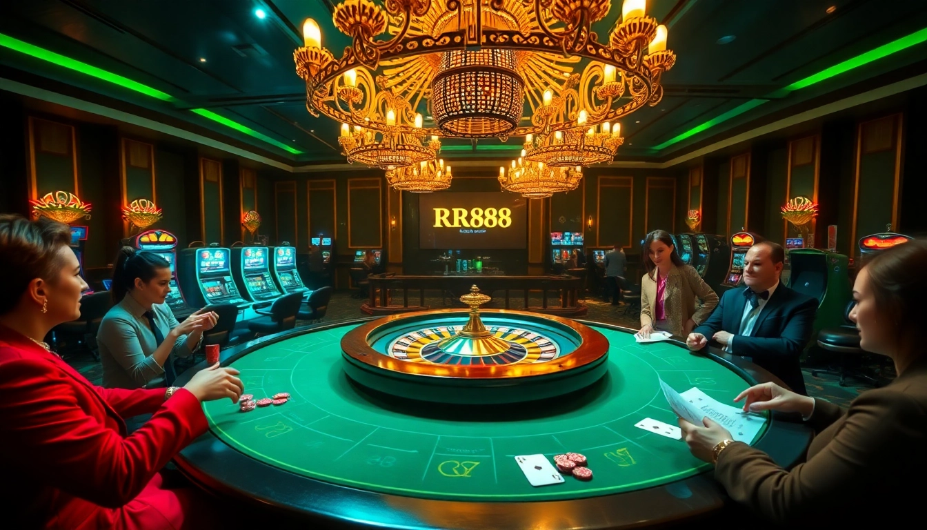 Experience the excitement of RR88 with thrilling roulette gameplay in a luxurious casino atmosphere.