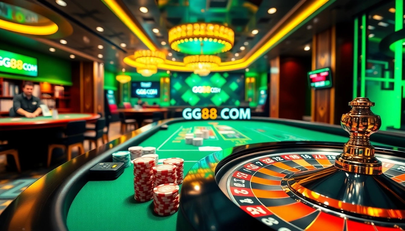Experience the thrill of online gambling at GG88 COM with lively poker and roulette action.
