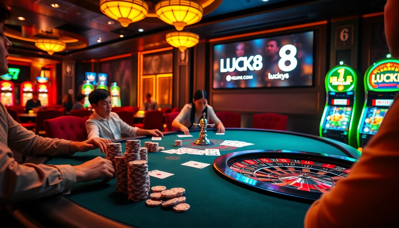Trải nghiệm sự hồi hộp của cược cao với LUCK8 và LUCKY8 tại bàn poker sinh động.
