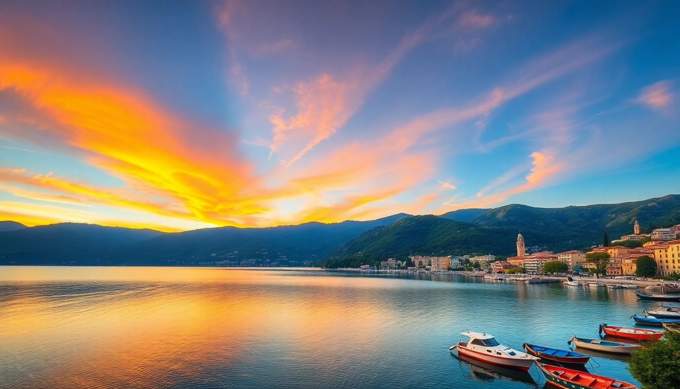 Wunderschöner Sonnenuntergang über dem Gardasee mit lebhaften Farben – Gardasee-Reisetipps.